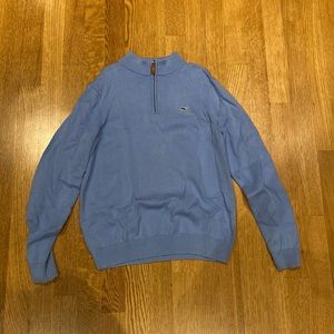 Baby blue Vineyard Vines quarter-zip sweater